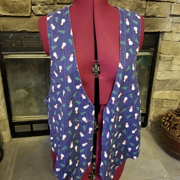 90s Reversible Christmas Vest - Picture 5 of 5